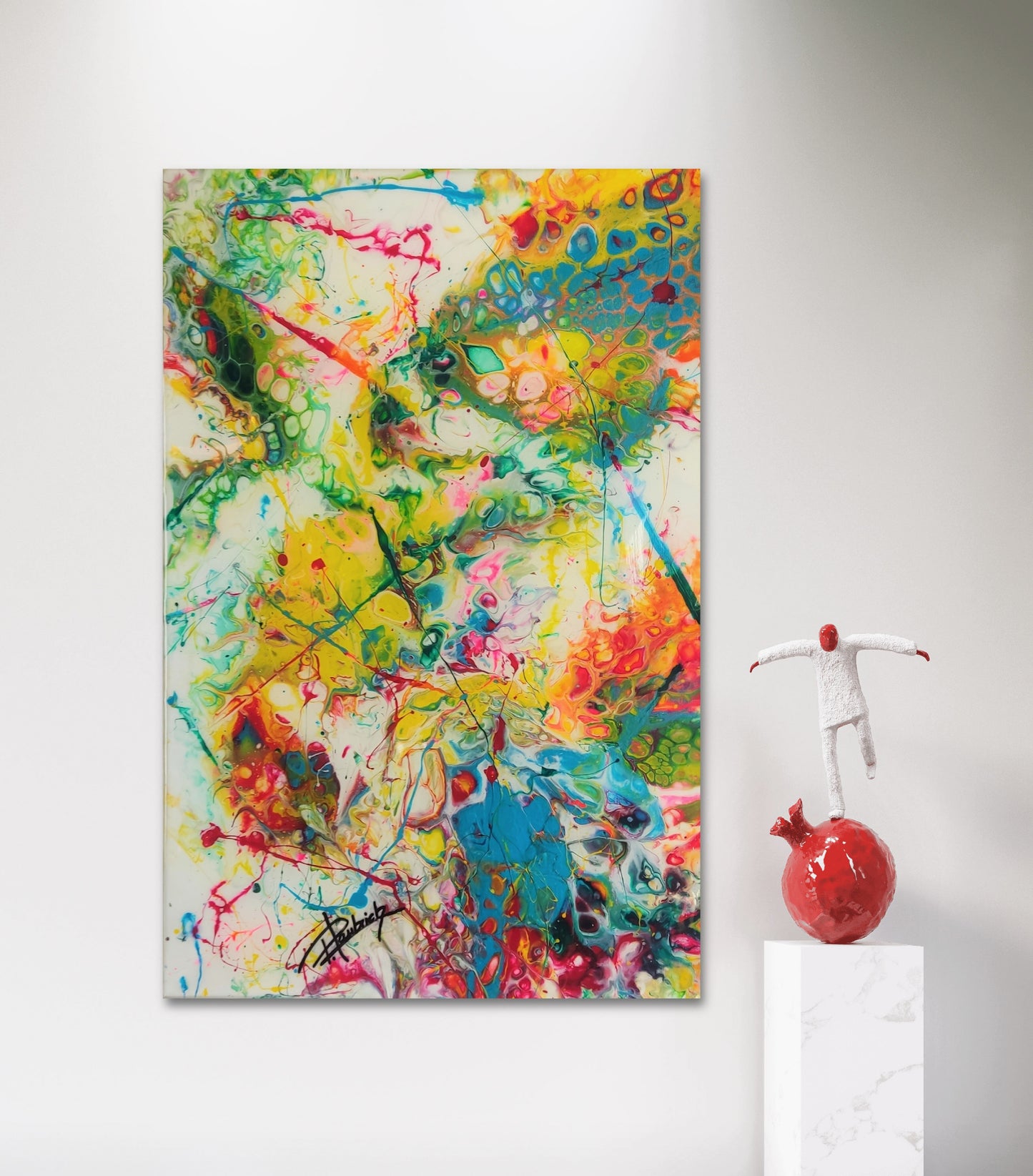 Wandbild "HOPE OF PEACE" mit hochglänzendem Resin veredelt.