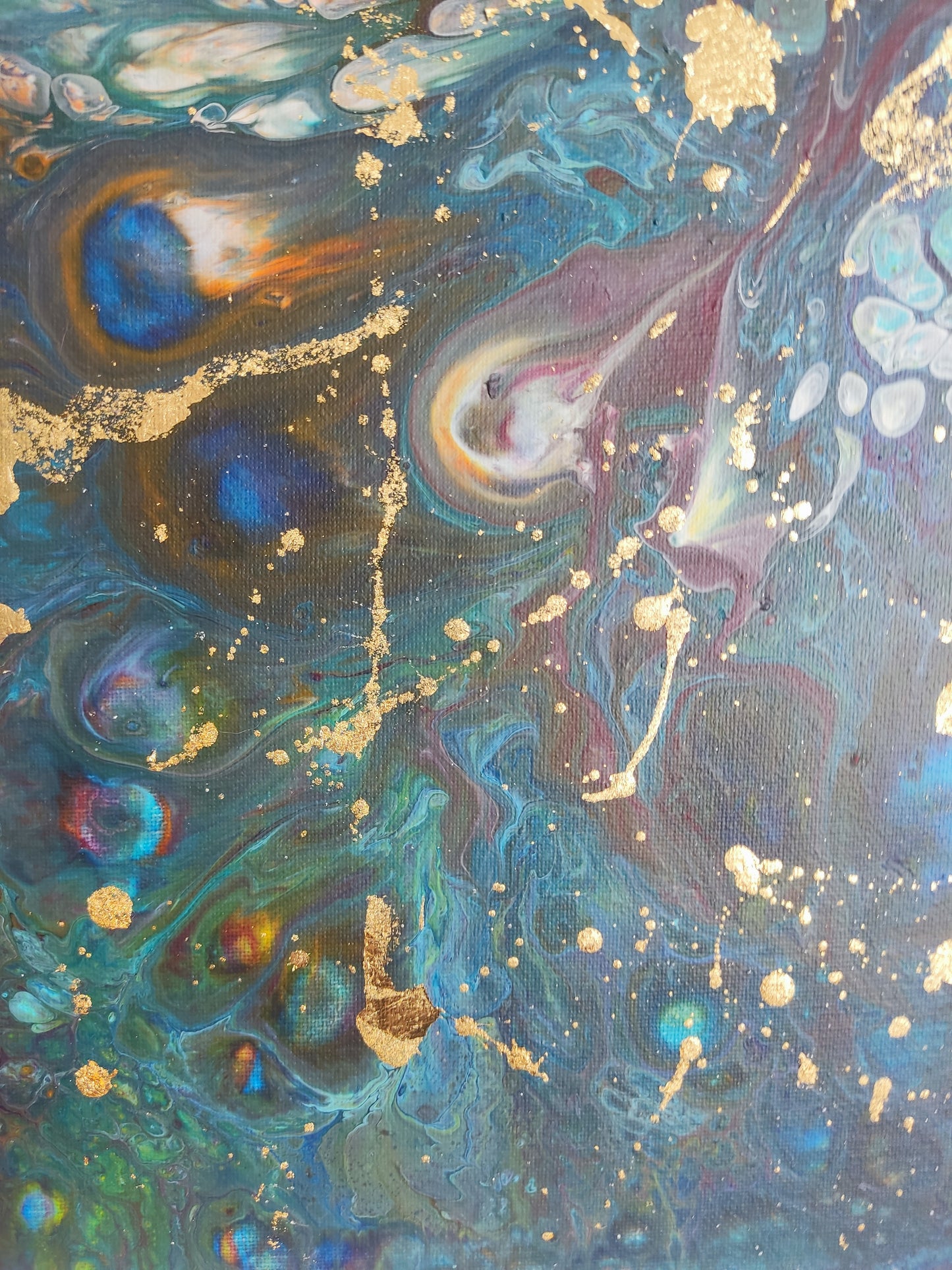 “Golden Ocean Vibes: Energy and Emotions on Canvas!”